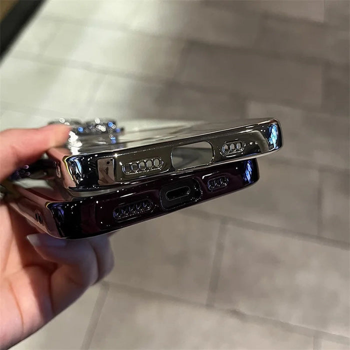 Magnetyczne Etui na Telefon Soft-Shell z Złoconym Wykończeniem, Kompatybilne z MagSafe, Ochrona dla iPhone 13 i 12 2