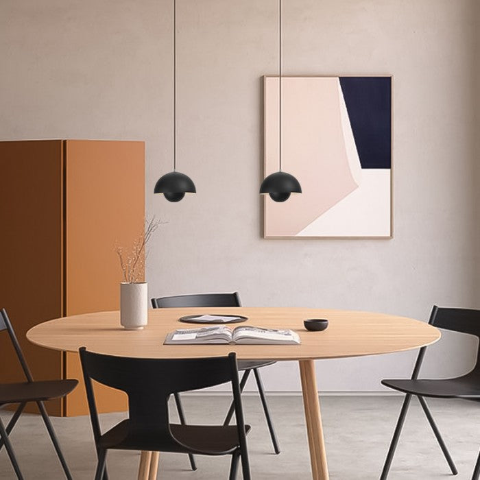 Lampa Wisząca Makrone Blume Bud – Designerska Lampa do Salonu, Oświetlenie Nad Stół, Metalowa, 23 cm, Różne Kolory 6