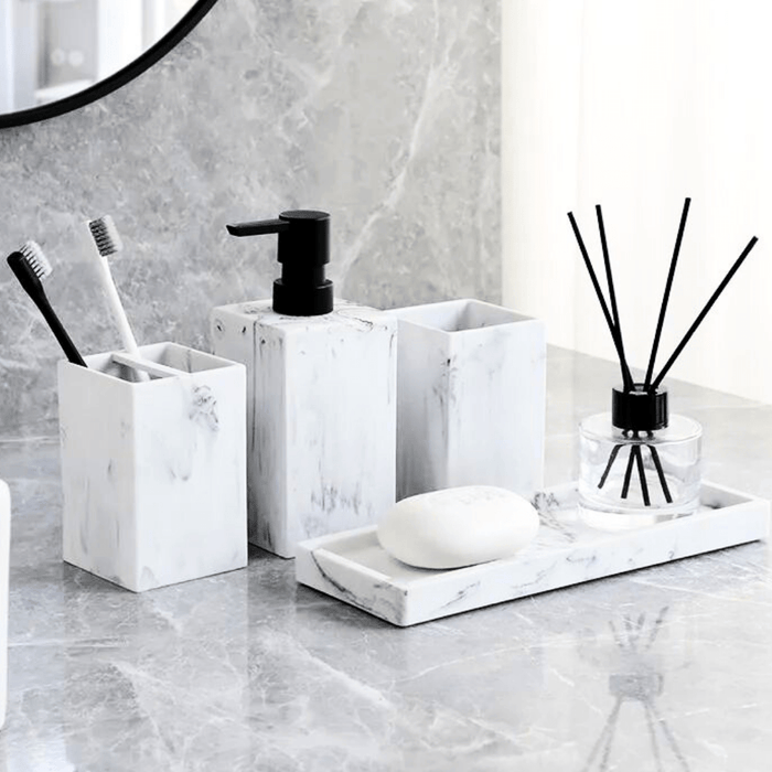 EleganceTouch | Kompletny zestaw do organizacji łazienki z marmuru 2