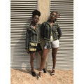 MAROC LEATHER TRIM SHORTS - TROIS