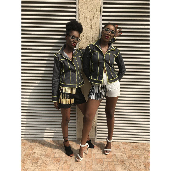 MAROC LEATHER TRIM SHORTS - TROIS