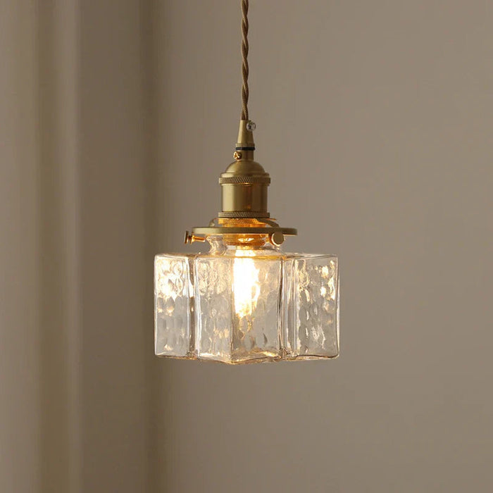 Lampa Wisząca Matifa z Szkła – Elegancka Lampa Vintage z Mosiężnym Wykończeniem 0
