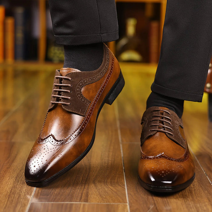 Męskie buty wizytowe o eleganckim, formalnym wzornictwie – czarna skóra, wygoda i trwałość 2