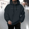 Męska bluza z kapturem oversize z bawełny z regulowanym kapturem i kieszenią z przodu – luźna bluza typu pullover 0