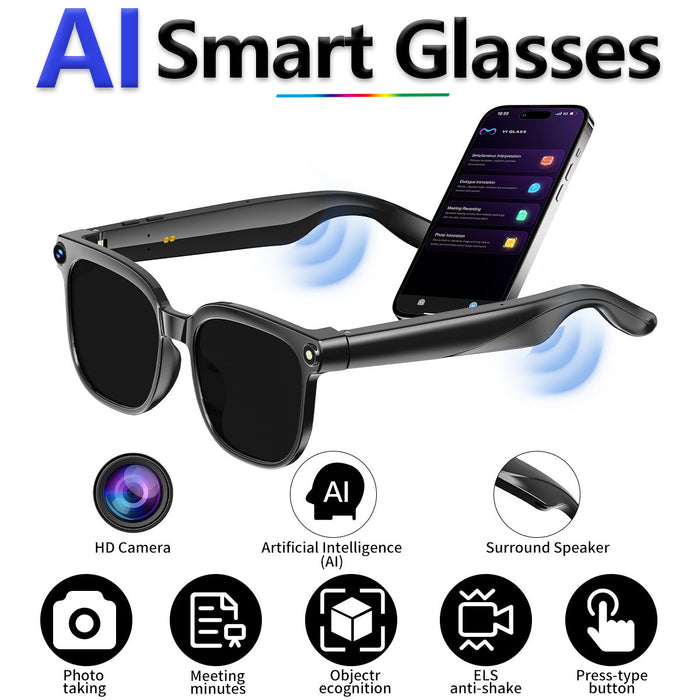 Mini 1080P HD Camera Glasses – Portable Sunglasses for Recording