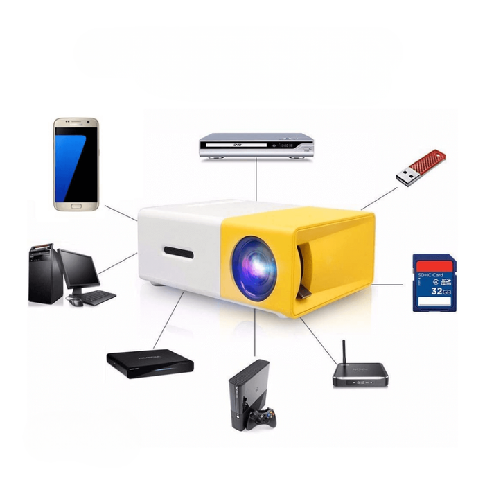 Mini projektor z łącznością HDMI do kina domowego – przenośny wyświetlacz o przekątnej 100 cali 3