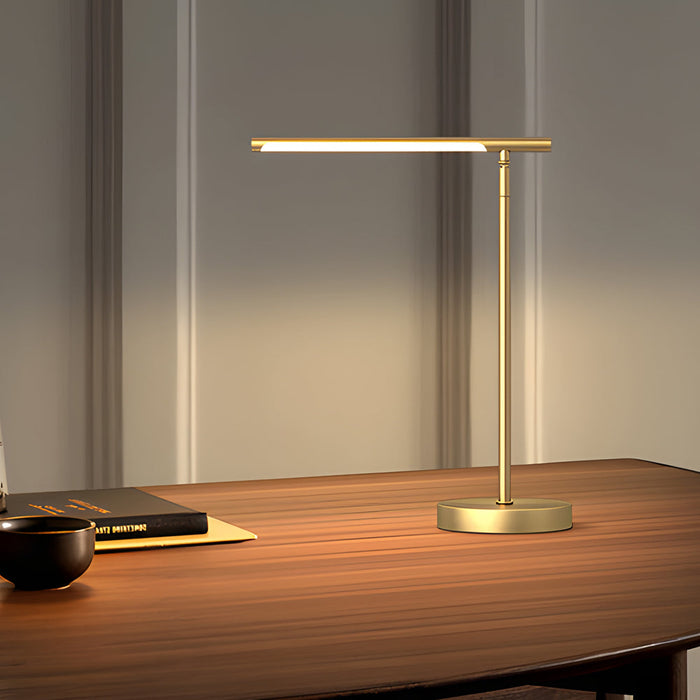 Minimalistyczna regulowana lampka biurkowa LED z trójkolorowym światłem, idealna do nowoczesnego biura, 5
