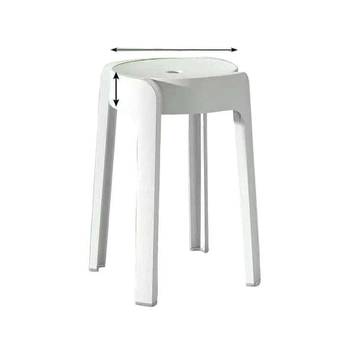 Minimalistyczne Stołki do Jadalni z Sztaplowaniem, Trwały Materiał PP, Kompaktowy Rozmiar 30x47 cm 6