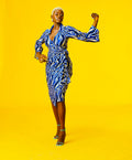 Mod Wrap Midi Dress