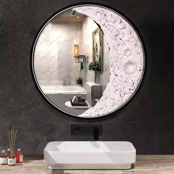 Nowoczesny Kinkiet Ścienny 3D Księżyc z Oświetleniem LED 40 cm – Lampa na Ścianę do Salonu i Sypialni 6