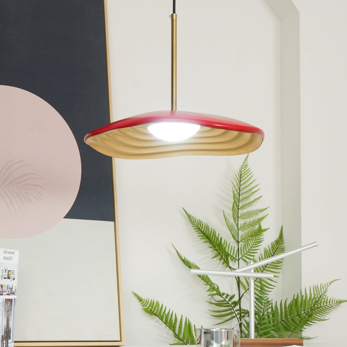 Nowoczesna Lampa Wisząca LED Arc – Eleganckie Oświetlenie do Salonów i Jadalni, Regulowana Wysokość, Żywica i Akryl 2