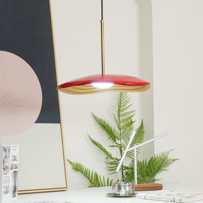 Nowoczesna Lampa Wisząca LED Arc – Eleganckie Oświetlenie do Salonów i Jadalni, Regulowana Wysokość, Żywica i Akryl 3
