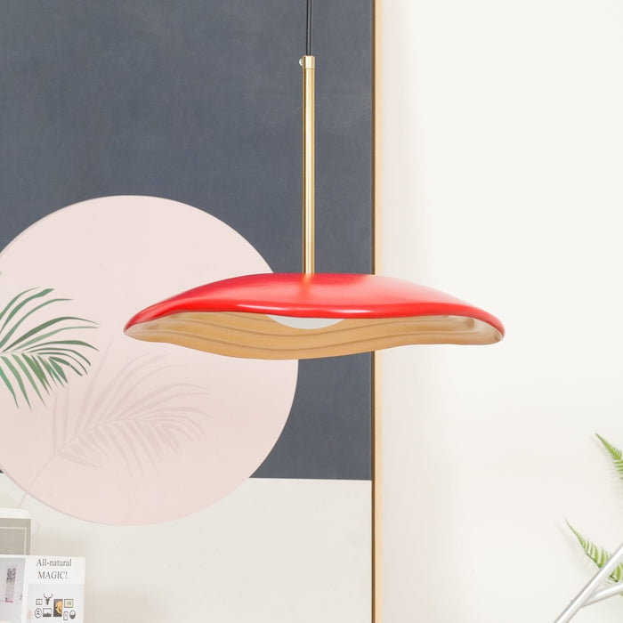 Nowoczesna Lampa Wisząca LED Arc – Eleganckie Oświetlenie do Salonów i Jadalni, Regulowana Wysokość, Żywica i Akryl 5