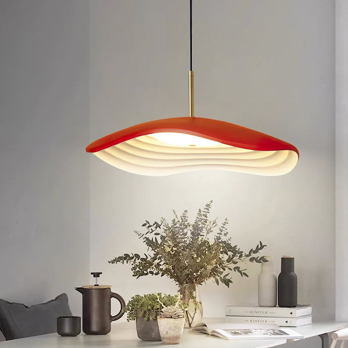 Nowoczesna Lampa Wisząca LED Arc – Eleganckie Oświetlenie do Salonów i Jadalni, Regulowana Wysokość, Żywica i Akryl 6