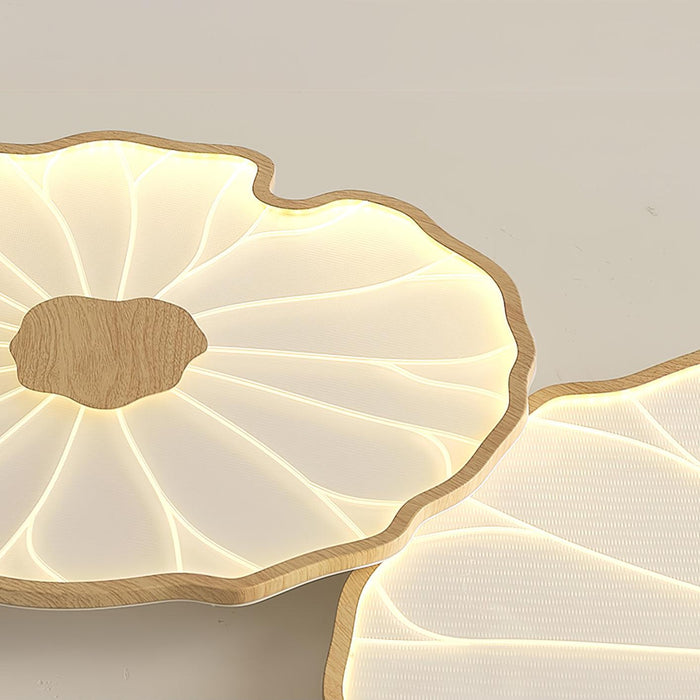 Nowoczesna Lampa Sufitowa LED Avina Leaf z Drewnopodobnym Wykończeniem – Idealna do Salonów i Niskich Sufitów 5