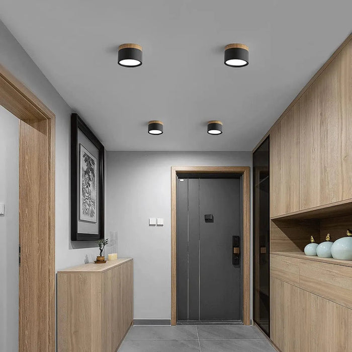 Nowoczesna Lampa Sufitowa LED Cylindryczna w Stylu Skandynawskim do Korytarza – Oświetlenie Sufitowe z Aluminium 1