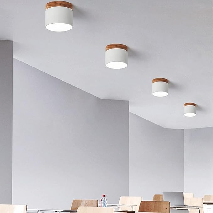 Nowoczesna Lampa Sufitowa LED Cylindryczna w Stylu Skandynawskim do Korytarza – Oświetlenie Sufitowe z Aluminium 2