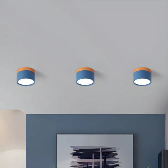 Nowoczesna Lampa Sufitowa LED Cylindryczna w Stylu Skandynawskim do Korytarza – Oświetlenie Sufitowe z Aluminium 3