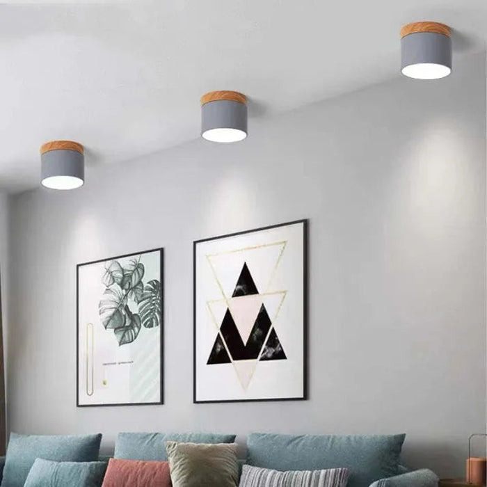 Nowoczesna Lampa Sufitowa LED Cylindryczna w Stylu Skandynawskim do Korytarza – Oświetlenie Sufitowe z Aluminium 4