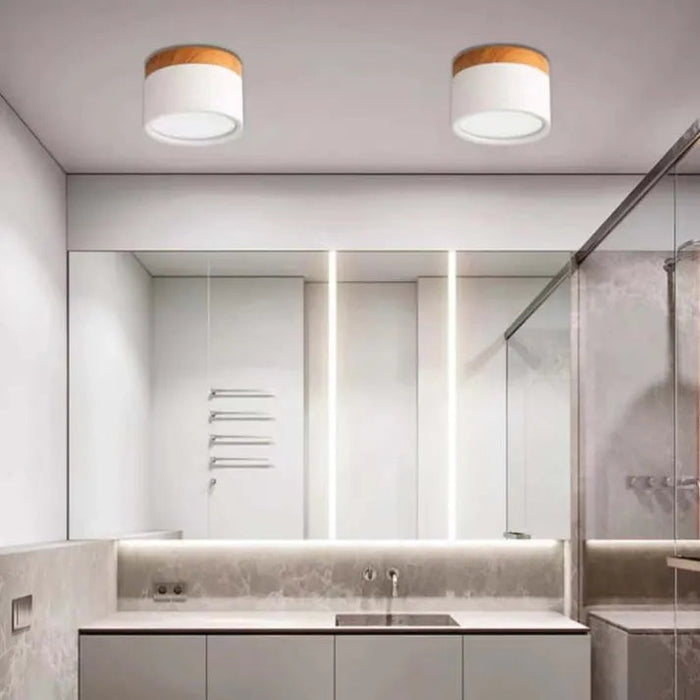 Nowoczesna Lampa Sufitowa LED Cylindryczna w Stylu Skandynawskim do Korytarza – Oświetlenie Sufitowe z Aluminium 5