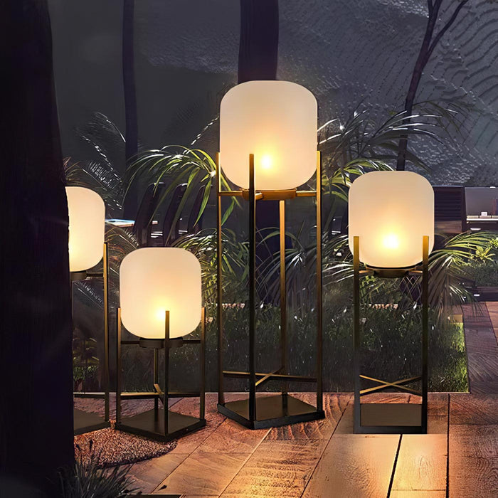 Nowoczesna Lampa Ogrodowa Stojąca Solarno-Wodoodporna z Stali Nierdzewnej i Szkła – Eleganckie Lampy do Ogrodu 3