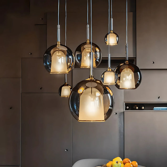 Nowoczesna Szklana Lampa Wisząca do Kuchni i Jadalni z Energooszczędną Diodą LED – Elegancki Design, Różne Rozmiary 3