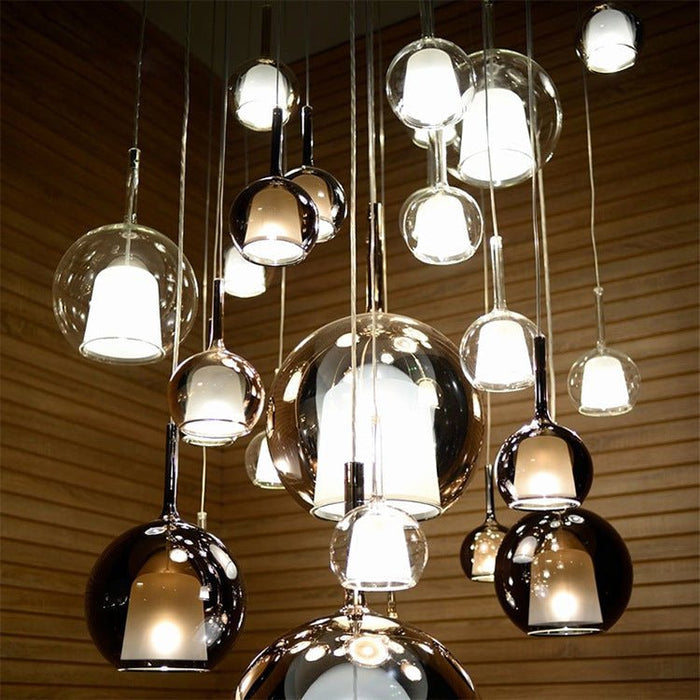 Nowoczesna Szklana Lampa Wisząca do Kuchni i Jadalni z Energooszczędną Diodą LED – Elegancki Design, Różne Rozmiary 7