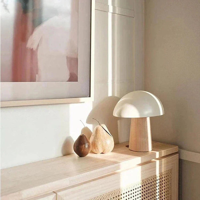 Nowoczesna Lampa Stołowa Juno z Drewnianymi Akcentami – Skandynawski Design do Salonów i Sypialni 4