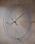 Modern Large Wall Clock with Brown Hands – Minimalist Wall Clock for the Living Room, 60x78 cm