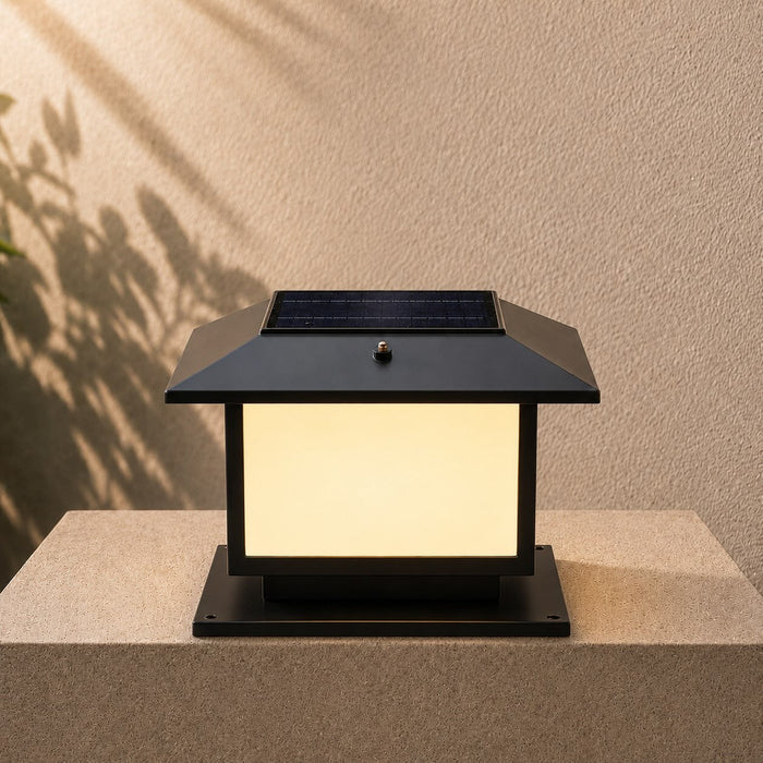 Nowoczesna lampa słupkowa LED z regulacją i opcją solarną, aluminiowa obudowa IP65, ideal 0