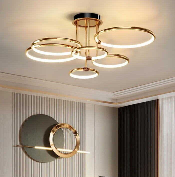 Nowoczesna Lampa Sufitowa LED z Regulowaną Jasnością do Salonu i Sypialni – Elegancki Design, Ciepłe Światło 1
