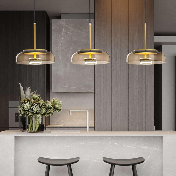 Nowoczesna Lampa Sufitowa LED z Regulowaną Długością – Elegancka Lampa do Salonu i Kuchni, Szklana Lampy Sufitowe 7
