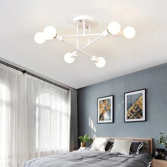 Nowoczesna Lampa Sufitowa LED z Metalową Obudową E27 – Oświetlenie do Salonu i Sypialni 3
