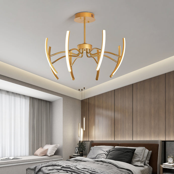 Nowoczesny Żyrandol LED z Eleganckim Designem do Salonu i Sypialni – Aluminium, Miękkie Światło, Łatwy Montaż 2