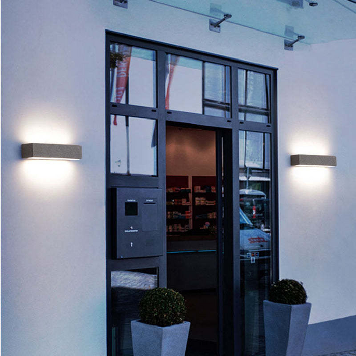 Nowoczesny Kinkiet Zewnętrzny LED z Minimalistycznym Designem do Ogrodu i Patia, Efekt Świetlny Góra-Dół, 20/30 cm 0