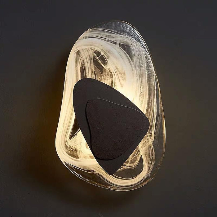 Nowoczesny Kinkiet LED Ścienny ze Szkła i Metalu – Minimalistyczna Lampa do Sypialni i Salonu 3
