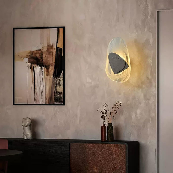 Nowoczesny Kinkiet LED Ścienny ze Szkła i Metalu – Minimalistyczna Lampa do Sypialni i Salonu 4
