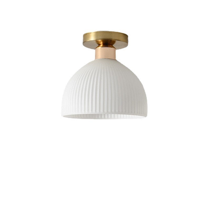 Nowoczesna Lampa Sufitowa z Mlecznobiałego Szkła – Stylowe Oświetlenie do Salonu i Sypialni, E27, 18 cm 8