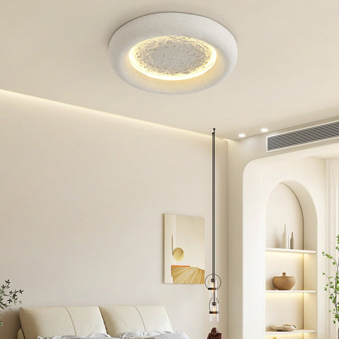 Nowoczesna Lampa Ścienna Moon z Żywicy LED, Okrągły Kinkiet Ścienny do Salonu i Sypialni, 40 cm 4
