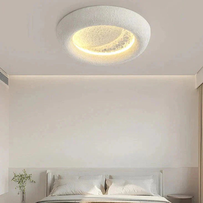 Nowoczesna Lampa Ścienna Moon z Żywicy LED, Okrągły Kinkiet Ścienny do Salonu i Sypialni, 40 cm 5