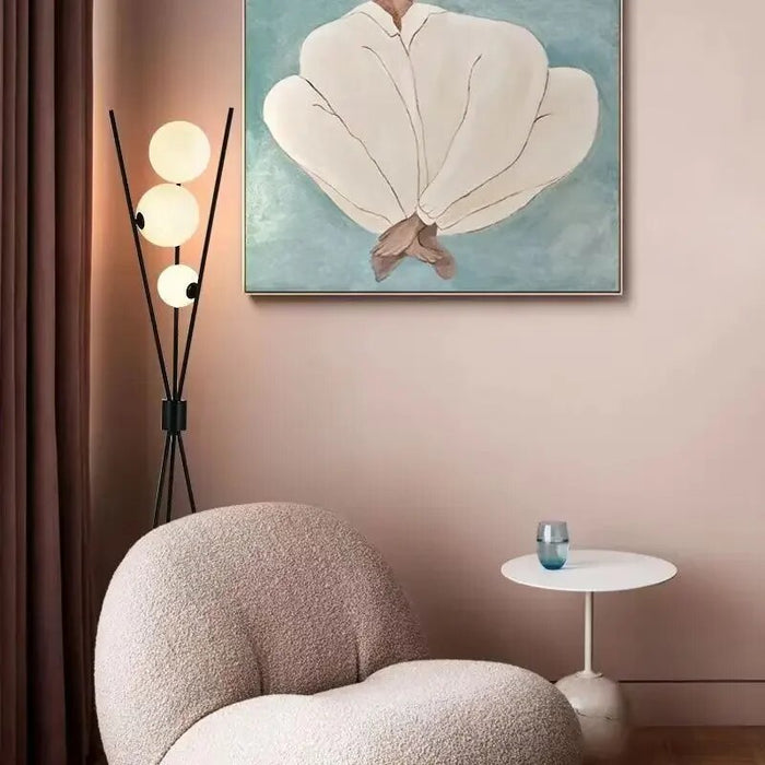 Nowoczesna Lampa Podłogowa LED MoonLamp – Biała, Wysokość 120 cm, Energooszczędna, Idealna do Salonu i Sypialni 2