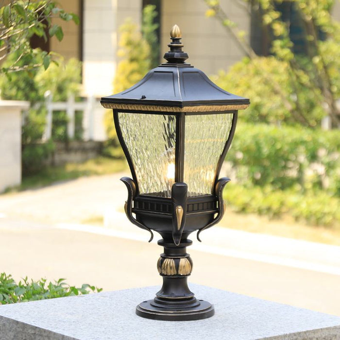 Nowoczesna Latarnia Zewnętrzna LED z Aluminiowym Korpusem i Szklanym Kloszem – Wodoodporna do Ogrodu 2