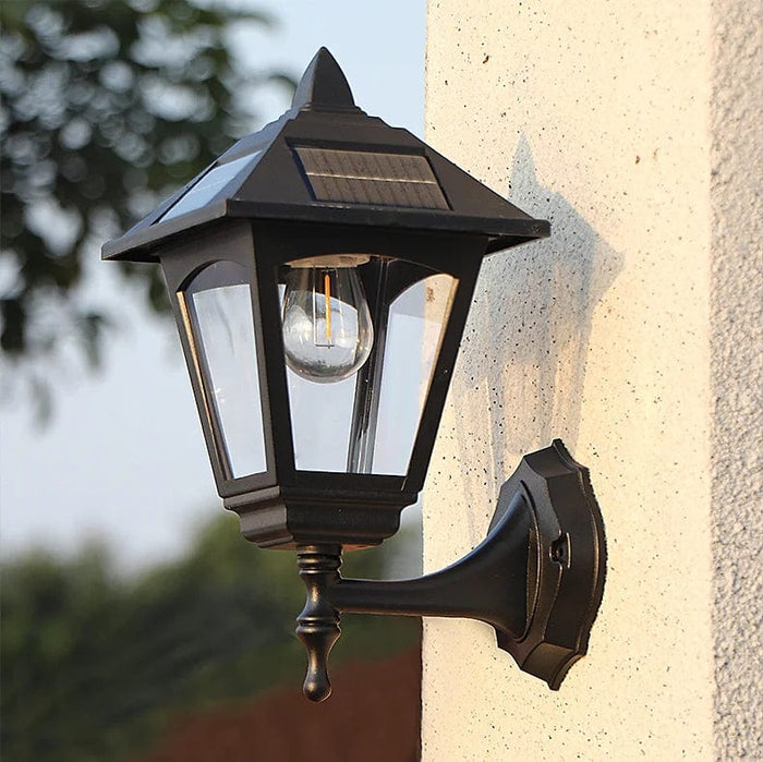 Kinkiet Solarny Zewnętrzny z Nowoczesnym Designem – Ekologiczne Oświetlenie do Ogrodów i Tarasów, IP65, E27 LED 3