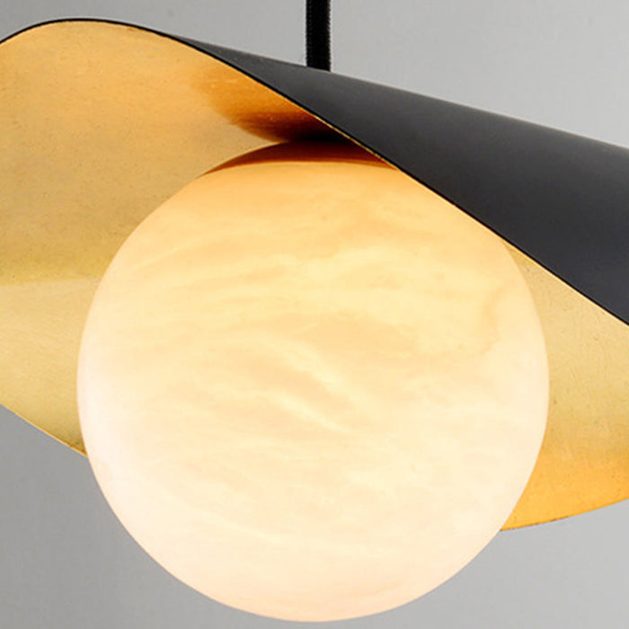 Nowoczesna Lampa Wisząca z Hiszpańskiego Marmuru do Salonu i Jadalni – Regulowana Długość, Elegancka i Funkcjonalna 4