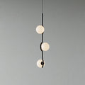 Nowoczesna Lampa Wisząca z Opalowym Szkłem i Metalową Ramą do Salonu i Jadalni – Asymetryczny Design 0