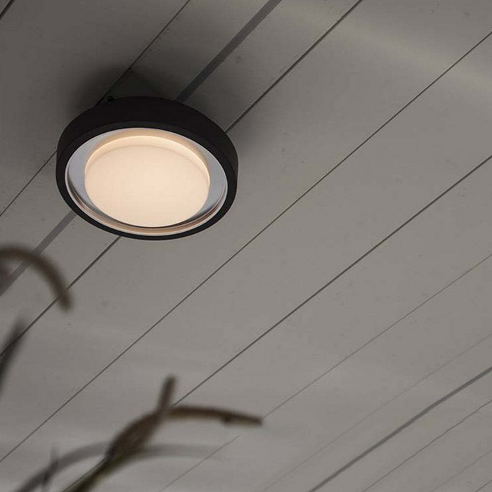 Nowoczesna Lampa Sufitowa LED Okrągła IP65 w Czarnym Kolorze – Stylowe Oświetlenie do Wnętrz i na Zewnątrz 4