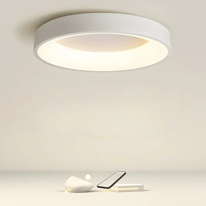 Nowoczesna Lampa Sufitowa LED Okrągła w Stylu Nordyckim do Sypialni i Salonu 1