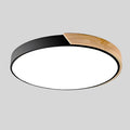 Nowoczesna Lampa Sufitowa LED Okrągła Drewniana do Sypialni i Salonu 23CM/30CM 0