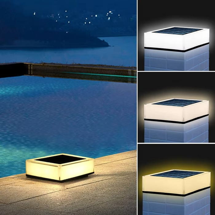 Nowoczesna Lampa Solarno-LED do Ogrodu, Wodoodporna, Ekologiczna, Stojąca, Energooszczędna, IP65, 2,4 W 4