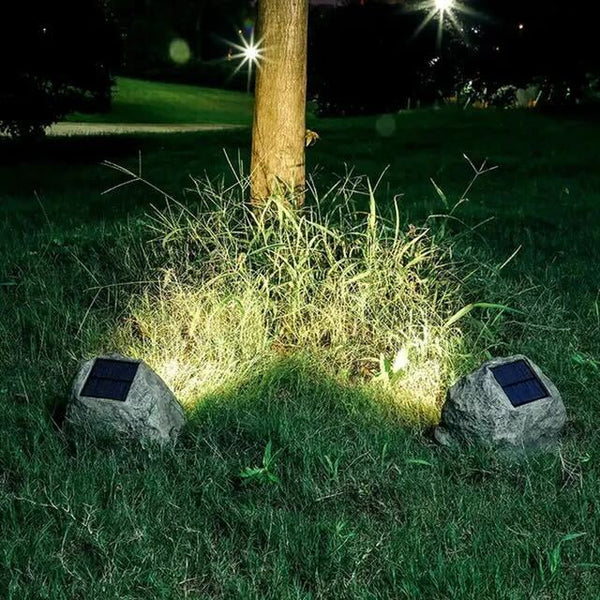 Nowoczesna Lampa Ogrodowa Solarno-LED w Kształcie Kamienia – Wodoodporna, Regulowana Głowica, 17 x 20 cm 4